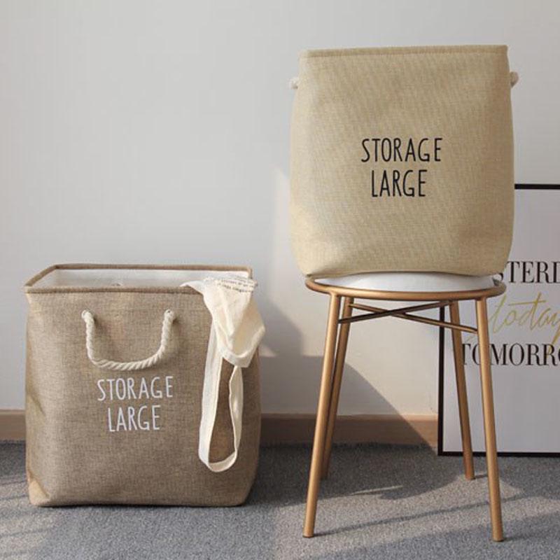 Большой складной органайзер для хранения, складная прочная тканевая корзина для хранения с ручками для одежды, игрушек, детской, дома, спальни