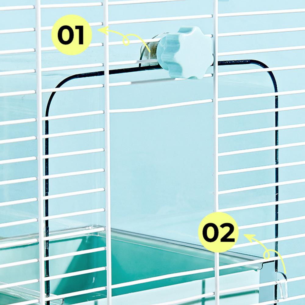 Clear Bird Bath Portable Shower For Most Birdcages, Hanging Food Bowl Bird Bath Box Parrot Bird Bathing Tub For Lovebirds Parrot