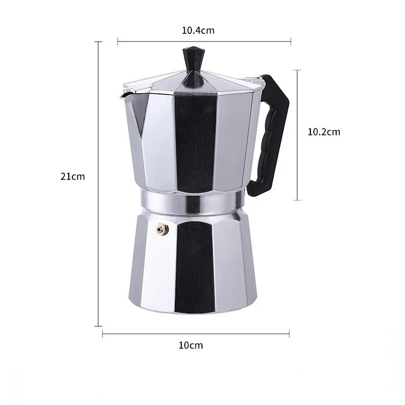 Mocha Coffee Maker Espresso Latte Filter Stove Coffee Maker Espresso Maker Italian Coffee Maker 50/300/450ml Home Coffee Pot