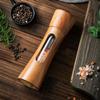 1/2Pcs Manual Pepper Grinder Transparent Window Wooden Pepper Bottle Salt and Pepper Mill  Household