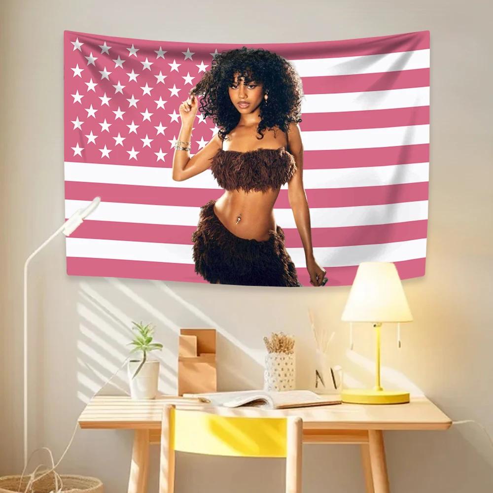 South Africa Singer American Flag Tapestry Pop Music Album Home Decor Bedroom Dormitory Party Backdrop Concert Decor Fans Gift