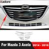 Передняя центральная решетка Защитные накладки для Mazda 3 Axela 2014 2015 2016 Хромированная рама решетки радиатора Автомобильные аксессуары