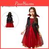 Kids Halloween Wicked Vampire Cosplay Costume Red Tulle Skirt Fancy Dress Party