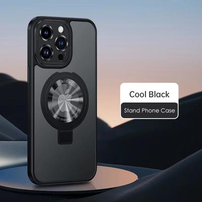 Магнитный чехол для телефона с кольцевой подставкой для iPhone 15 Pro Max Plus 14 13 12 11, матовые чехлы для мобильных телефонов с подставкой, противоударная задняя крышка