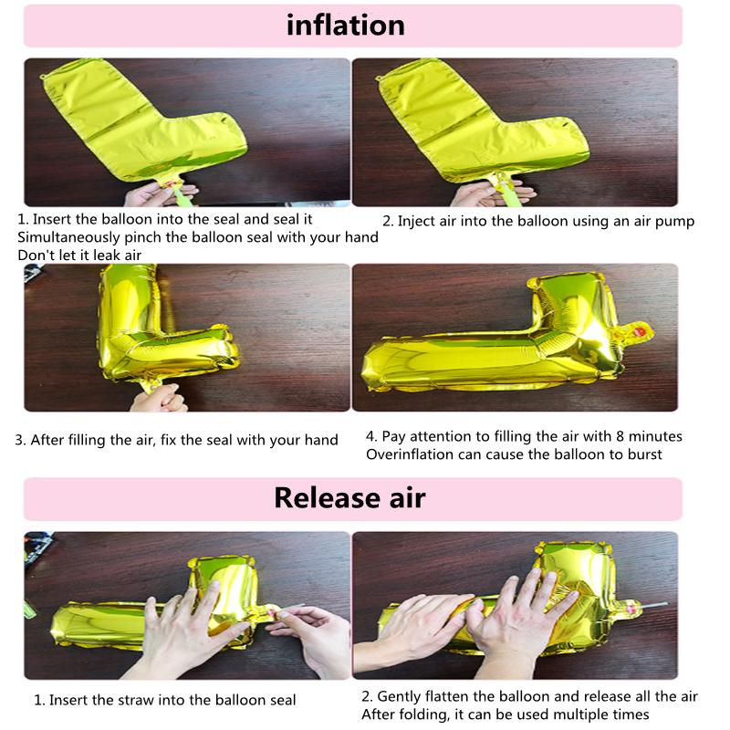 40 Inch 0-9 Digital Balloon Number Aluminum Foil Helium 18 Inch Love Shaped Caramel Cream Birthday Gift Toy Party Decoration