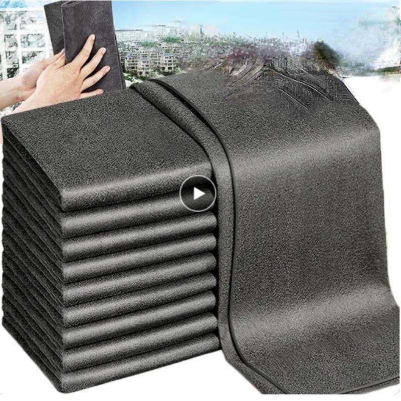Волшебные салфетки для чистки, многоразовые тряпки из микрофибры для мытья окон автомобиля, зеркала, протирочные полотенца, тряпка, бытовые кухонные чистящие средства