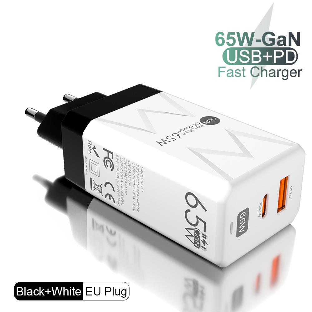 65-ваттное PD-зарядное устройство с QC3.0 для быстрой зарядки телефона и планшета - Стандарт ЕС