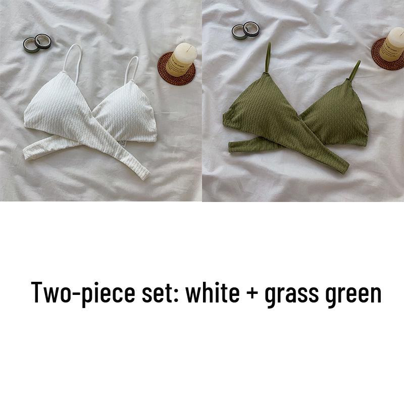 Cross-Back Spaghetti Strap Tube Top with Chest Pads - Sexy Strapless Hollow-Out Base Layer for Women