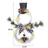 Christmas Ornaments Snowman Vine Circle LED Lights Garland For Indoor Or Outdoor Plant Rattan 40*21cm Cloth Lei Home Decor