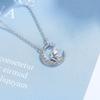 Zodiac Necklace with Zirconia Collarbone Chain Pendant Star and Moon Necklace Popular Jewelry Valentine's Day Gifts