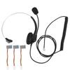 Telephone Monaural Headset Landline Phone Headphone with Microphone for Home Use