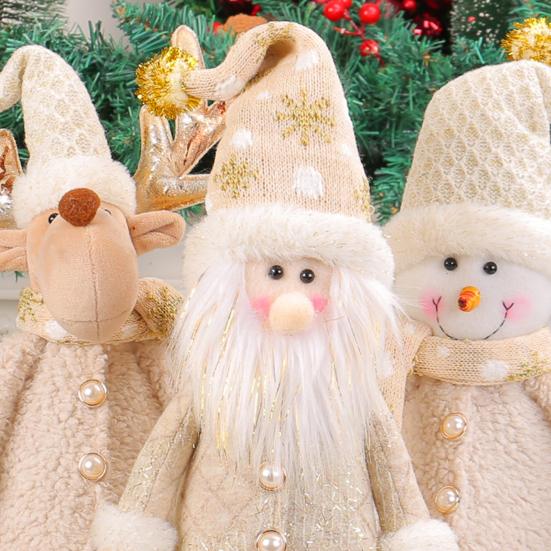 Рождественский чехол на винную бутылку 3D плюшевый Санта, олень, снеговик, топпер для бутылки шампанского, рождественский мешок для бутылки красного вина для праздничного декора обеденного стола