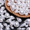 10 шт. круглых подвесок в форме капли из высококачественного искусственного жемчуга с подвесными шариками-шляпками, аксессуары, материал для одежды, браслетов, бижутерии ручной работы