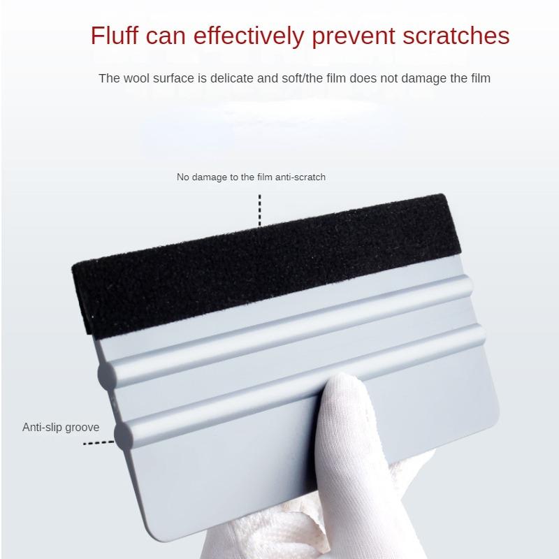 Большой ракель с фетровым краем для обтяжки, инструмент для нанесения наклеек без царапин для крафтовой виниловой пленки, автомобильной виниловой пленки, графических наклеек