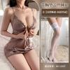 Sexy lingerie pure desire with chest pad lace hollow suspender small chest show big nightgown women