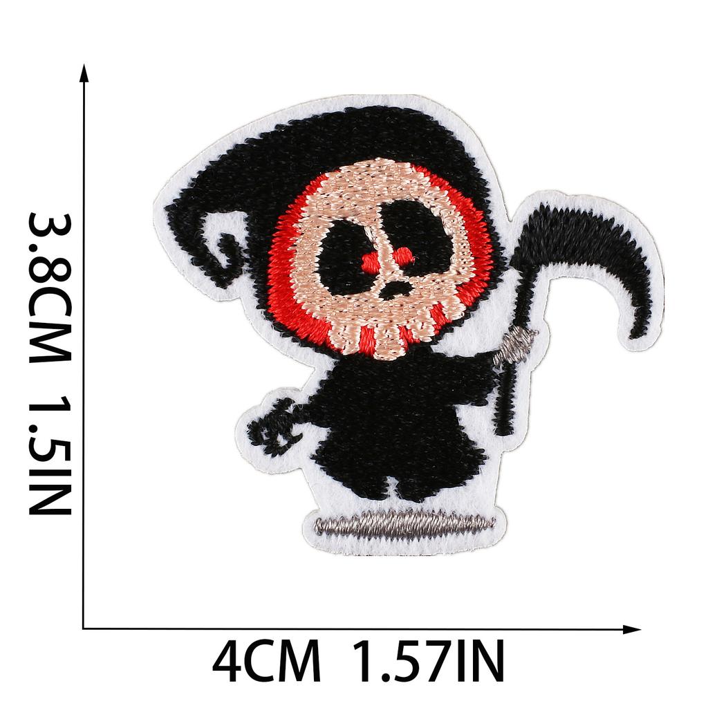 Horror Castle Embroidery Cloth Sticker Soul Bringer Patch Sticker Ghost Cat Embroidery Sticker Computer Embroidery Label Zombie Chapter Boy