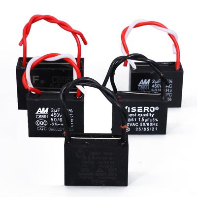 Cbb61 450V 1Uf -25Uf Терминал Потолочный вентилятор переменного тока Пусковой конденсатор