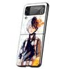 My Hero Todoroki Shoto Case Phone Cover for Samsung Galaxy Z Flip 6 5 4 3 5G ZFlip6 ZFlip5 ZFlip4 ZFlip3 Black Hard Trend Fundas