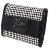 Small Ribbon Trifold Mini Mini Everyday Mass Mine Gothic R72 Check [Cross Marbury] Wallet, Women's, Cute, Quilted, Stylish, Wallet, Small, Compact,