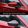 For Mazda CX-30 CX30 2020-2025 Car Sticker Rearview Side Mirror Cover Wing Cap Exterior Door Rear View Case Trim Carbon Fiber