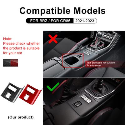 Настоящий Жесткий Углепластик Для Subaru BRZ Toyota GR86 2025 2025 2025 2025 2025 LHD RHD Кнопка Подогрева Сиденья Наклейка Аксессуары для Интерьера