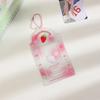 Clear Glitter Photos Card Holder 3inch Photocard Protector Photo Pocket Photo Frame Sweet Girl Keychain Clear Photo Sleeves