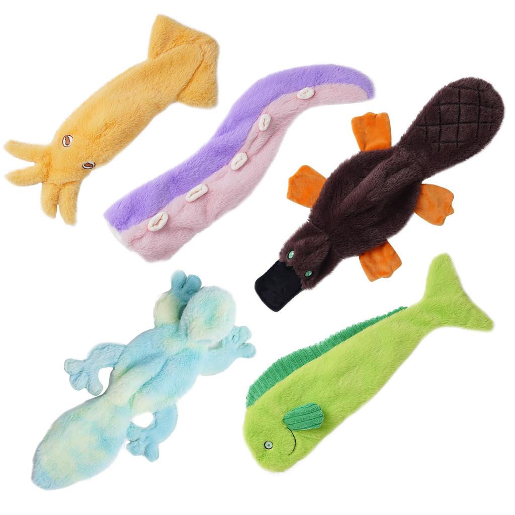 Nocciola Wildlife Themed Squeaky Dog Toy Set Includes Crinkly Paper Without Designed for Puppies and and Large It Keeps Your Dog Occupied and Prevents