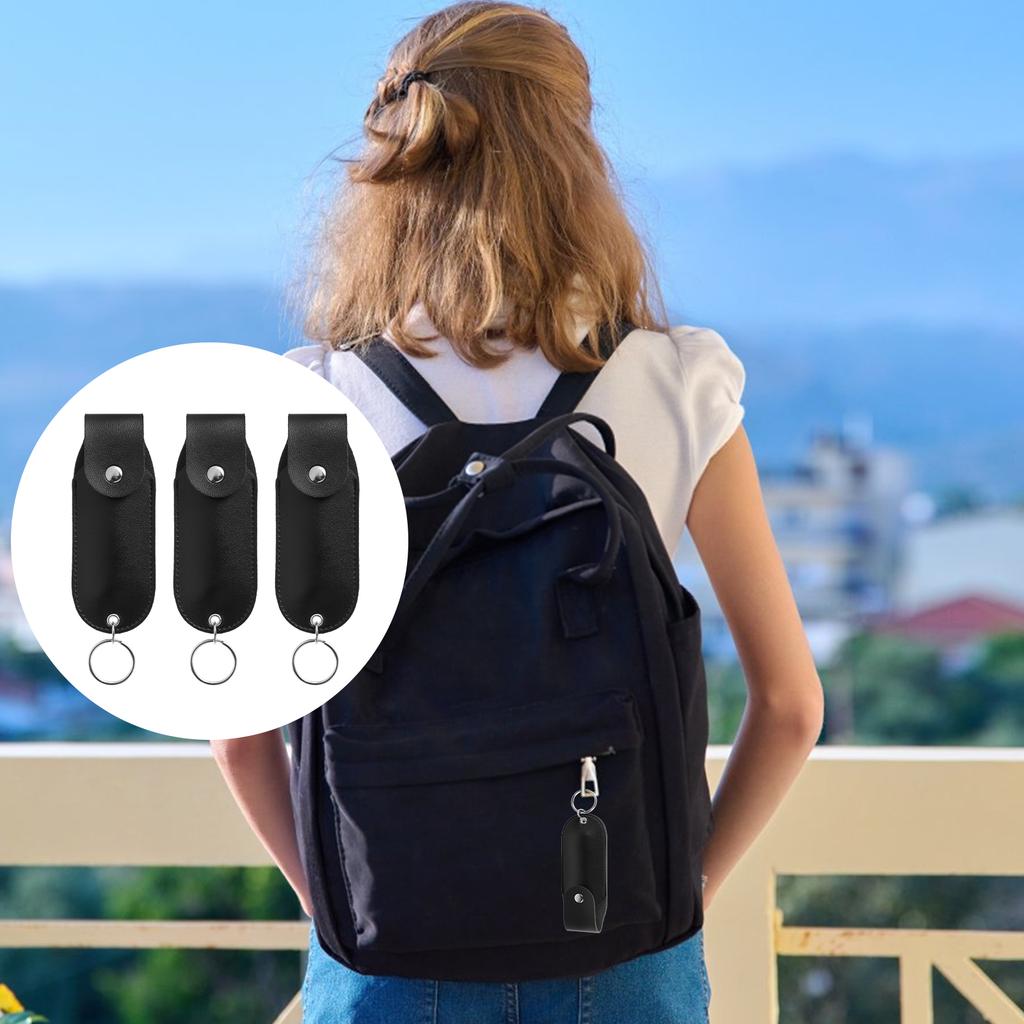 3/1 шт. Чехлы для перцового баллончика из искусственной кожи для самообороны Мягкие чехлы для перцового баллончика Многоцелевые чехлы для перцового баллончика Брелок