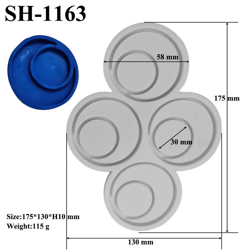 Круглая силиконовая форма «Луна» для помадки, лунных пряников, шоколада и глины