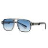 New European And American Male Aviator Glasses Retro Double-Brorgon Square Frame Sunglasses  Spot  62011