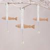 Marine Beach Themed Fish Wall Hanging Decor With Bell Fish Door Chimes  Bathroom Decor