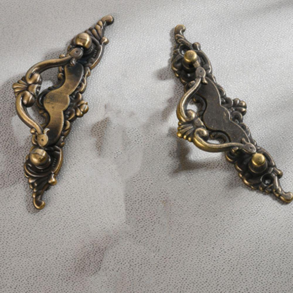 Decorative Vintage Pulls Zinc Zinc Zinc Alloy Drawer Ring Pulls Screw Drawer Handles Wood Case