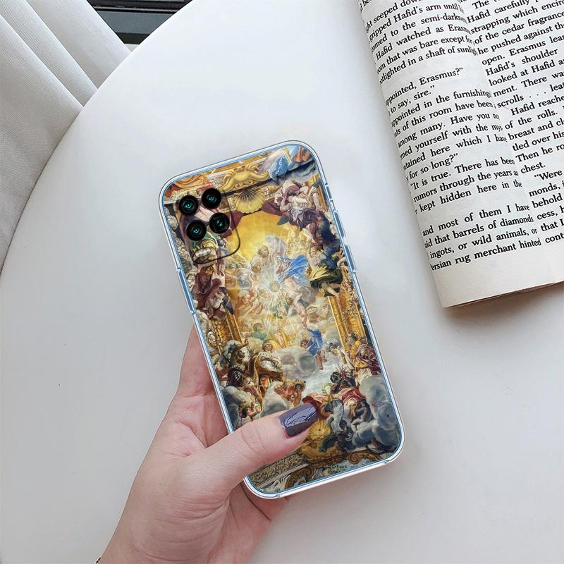RP32 Fresco Adam Sculpture Transparent Phone Case for Motorola Moto Edge 20 30 40 50 S30 Fusion Ultra Pro Neo Lite + G200 G23