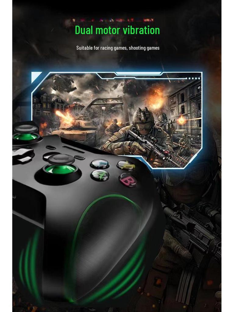 2.4G беспроводной игровой контроллер с двойной вибрацией для Android/ПК/PS3/Steam, Black Myth Wukong Edition.