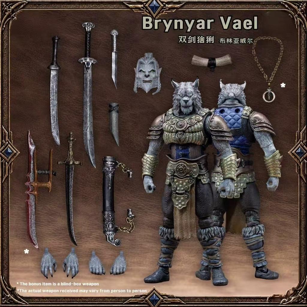 In Stock Savage Crucible Purgatory Double Sword Wolf Personality Warrior Action Figure Fantasy Model Collection Ornament Gift