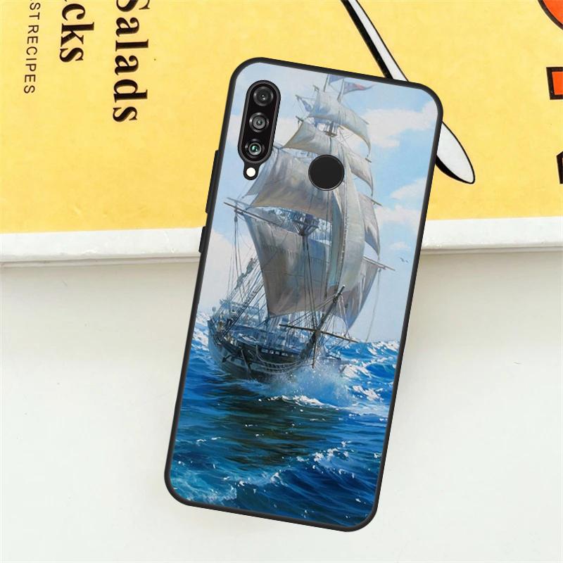 Парусный Пиратский Корабль Лодка Для Huawei Nova 9 10 SE 7i 8i 11i 12i 12s Y73 Y72 Y61 Y91 Y90 Y70 P30 P40 Lite Y60 Pro Чехол