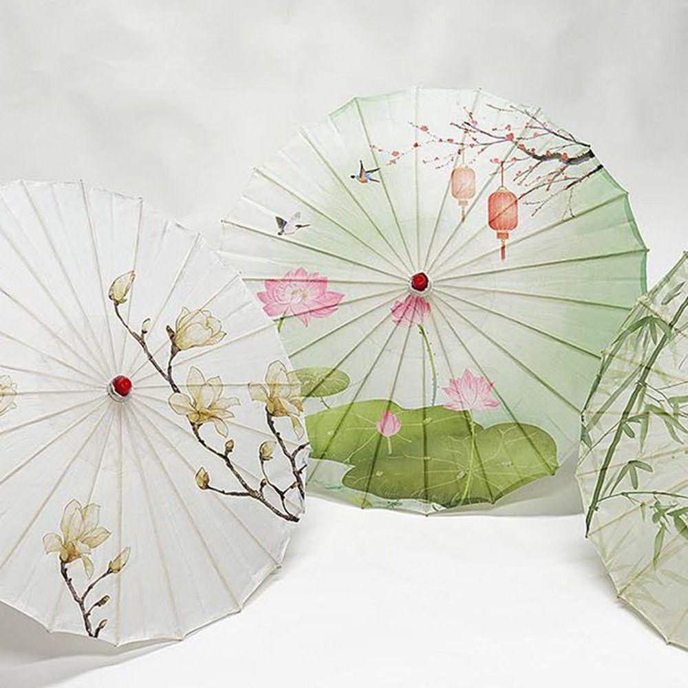 Bamboo Ancient Dance Umbrella Handmade Costume Parasol Oil Paper Umbrella Photograph Prop