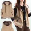 Stylish European Style Autumn and Winter Ladies Velvet Vest Coat Warm Corduroy Jacket
