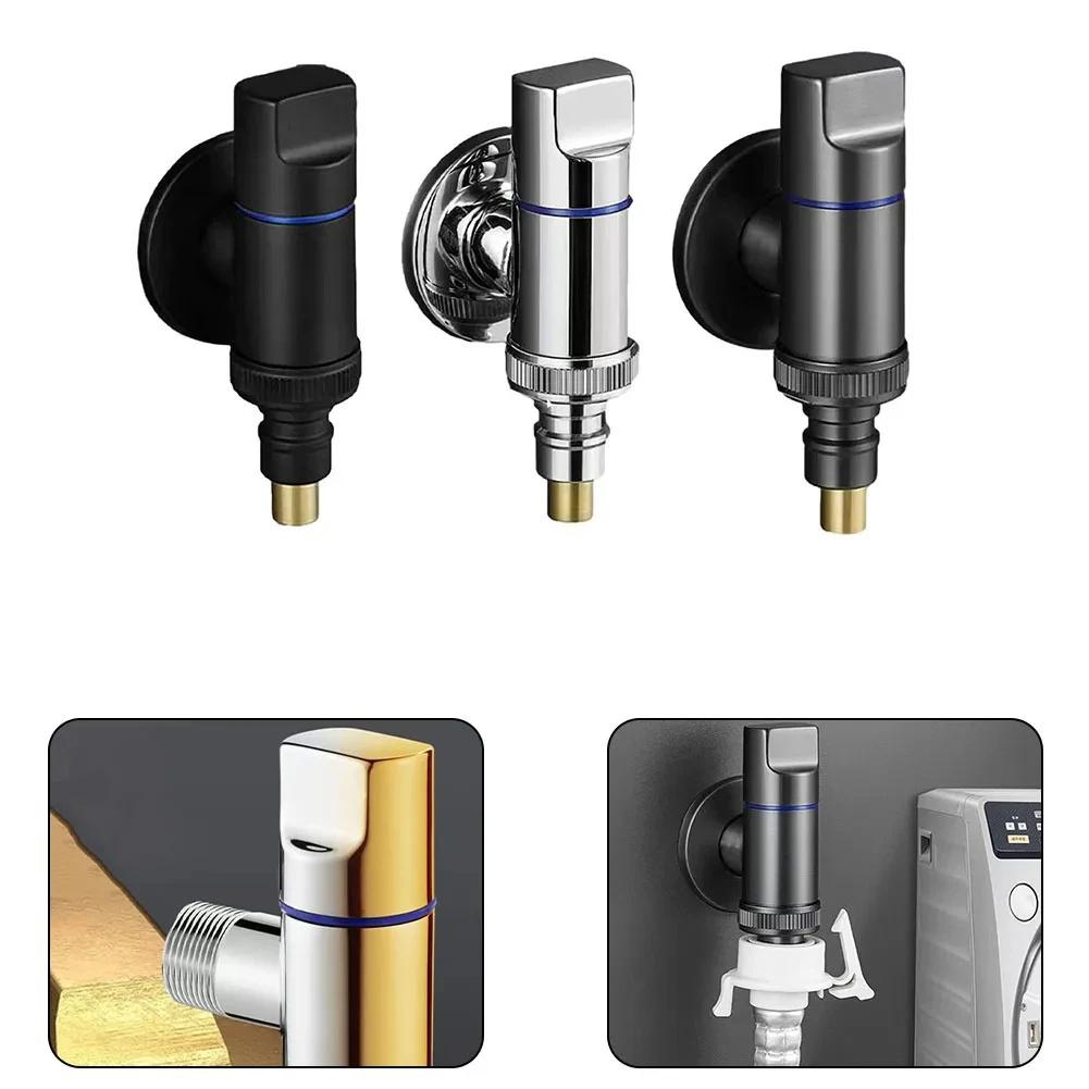 Washing Machine Faucet Automatic Water Stop Valve Quick Opening Angle Valve G1/1 Wall Mounted Water Stop Clip Triangle Valve