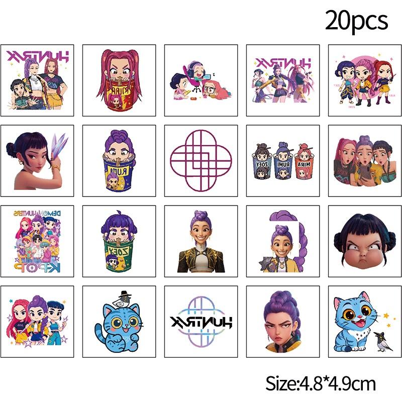 Kpop Демон Люми Наклейки-Татуировки Косплей Наклейки на Тело Саджа Мальчики Темный Набор Татуировок Наклейки Подарки на День Рождения Косплей Реквизит