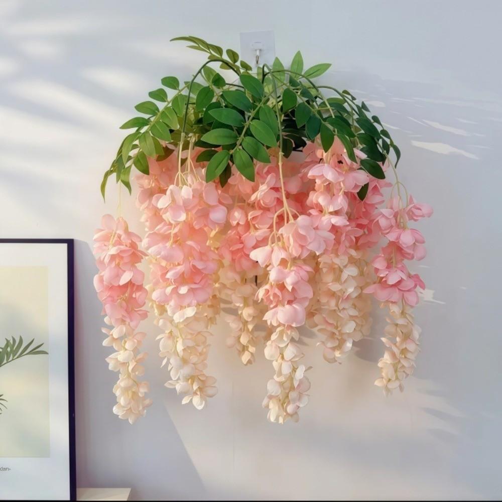 96cm Long Branches Artificial Wisteria Flowers Hanging Trailing Realistic Decorative Artificial Fake Flower