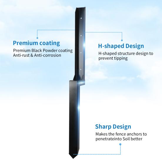 Fence Post Repair Kit Easy Installation Heavy Duty Steel Column for Enhanced Stability Fence Post Reinforcement Kit