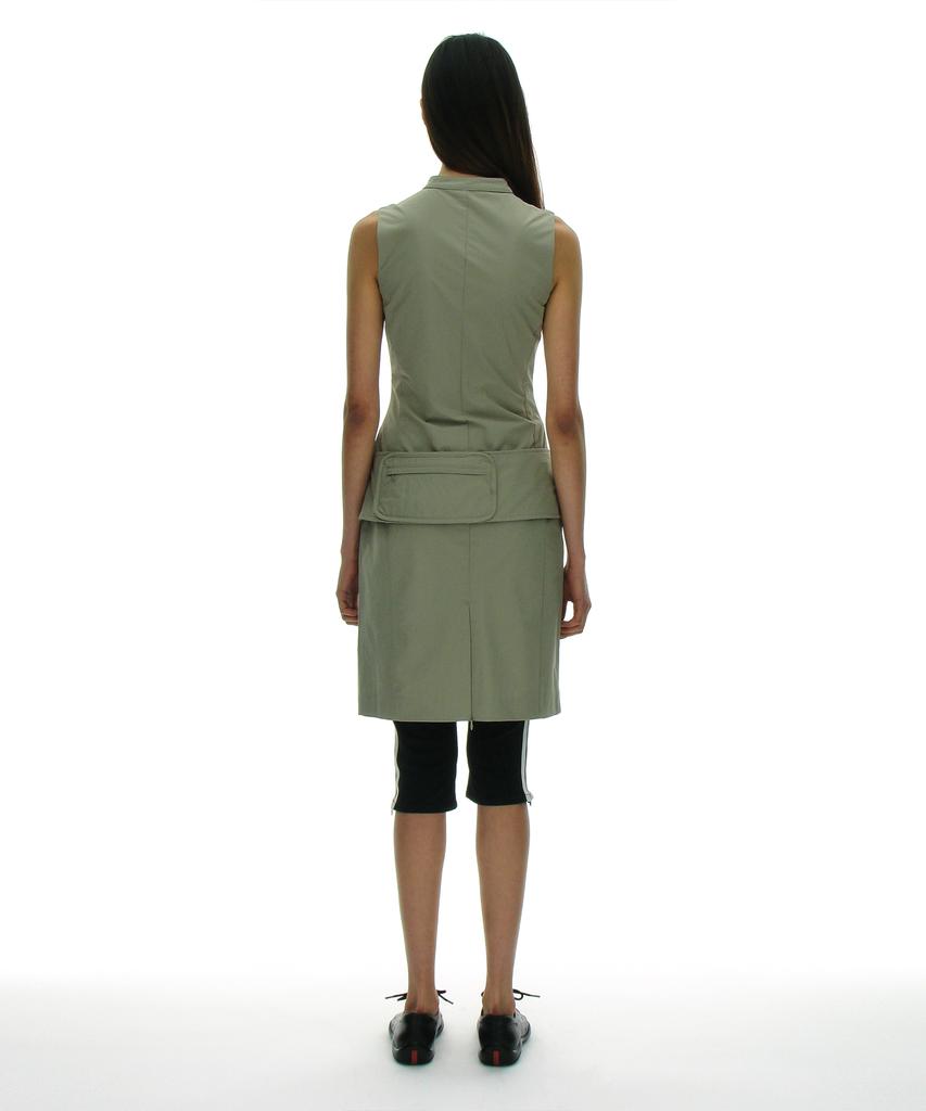 Partimento Woman Minimal Belted Dress_Light Khaki