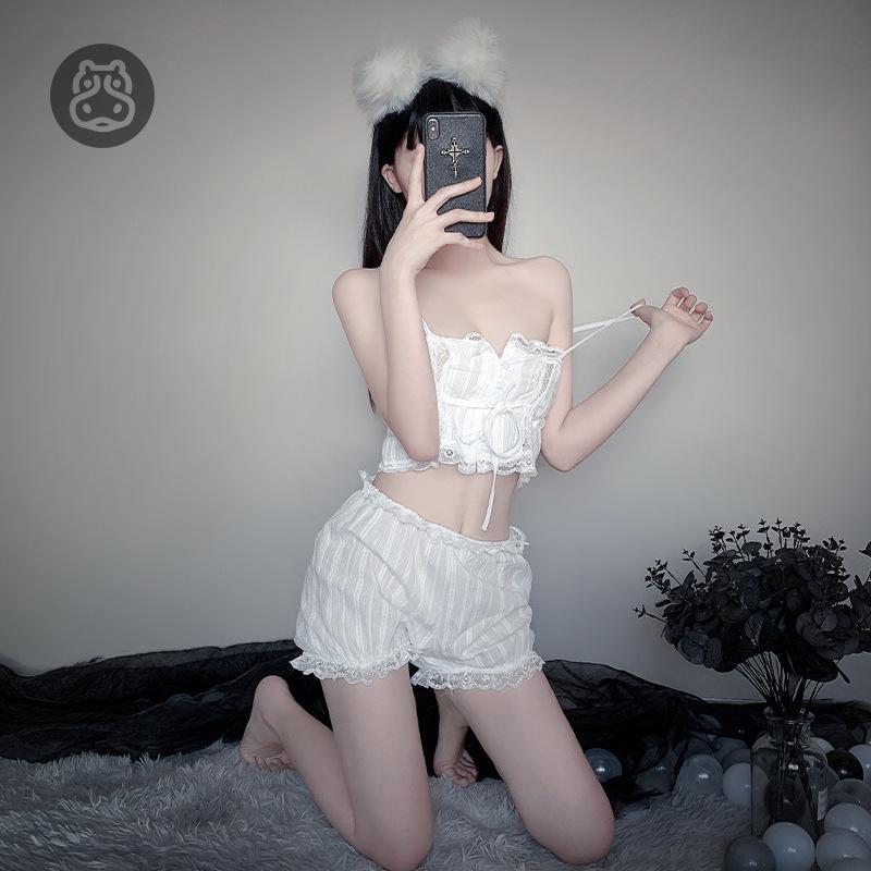 Aesthetic French Court Retro Lace Lingerie - Elegant Bedroom Sleepwear