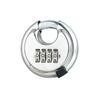 Combination Lock, 4 Digit Disc Padlock with Hardened Steel Shackle, Keyless Heavy Duty Combo Lock for Outdoor Sheds Fence, Gate Hasps, Storage Unit