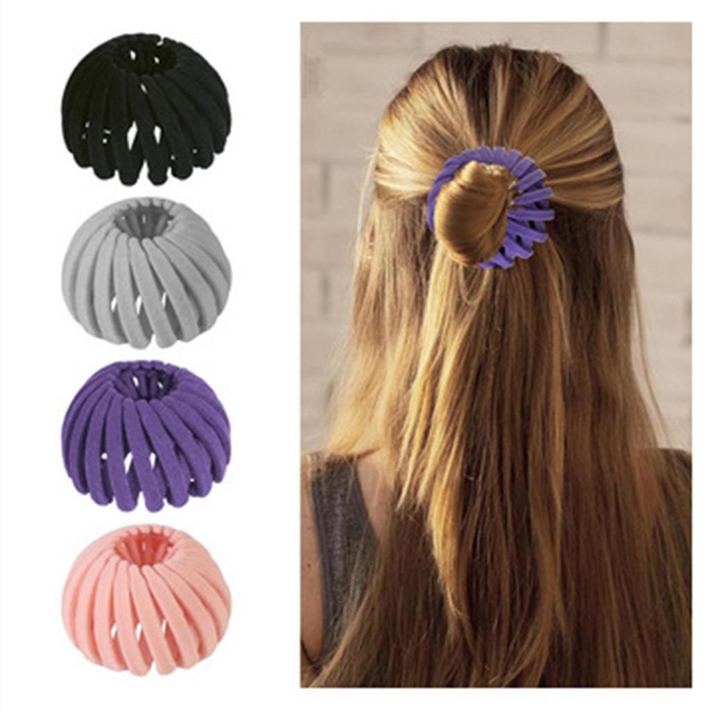 Заколка для волос в форме птичьего гнезда, расширяемая, для создания пучков, аксессуары для волос, женские заколки для хвостиков, заколки для пучков для тонких густых вьющихся волос, пластиковые заколки для волос