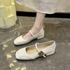 Женские туфли Мэри Джейн, новые модные элегантные туфли с квадратным носком, для банкета, вечеринки, с неглубоким носком, на низком каблуке, на плоской подошве для женщин