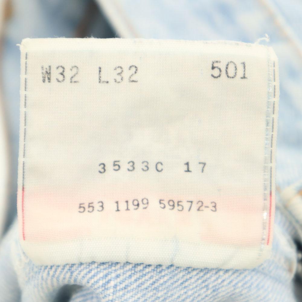 Levi's 90-е 501 Джинсы из денима старого производства в США w32 Индиго синие мужские б/у