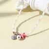 Resin Starfish Metal Shell Pendant Colorful Rice Beaded Necklace For Women Men Bohemian Sea Star Beach Choker Summer Zircon