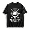 Винтажная футболка с принтом черепа и гитары в стиле рок Cool Tee ESTD 1995 Из чистого хлопка